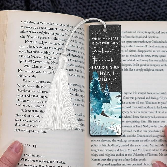 Christian Comfort - Giving Bookmark, Inspirational Gift for Believers, Uplifting Gift for Spiritual Readers, Spiritual Bookish Present, Unique Winter & Scripture Design Bookmark, WCB82