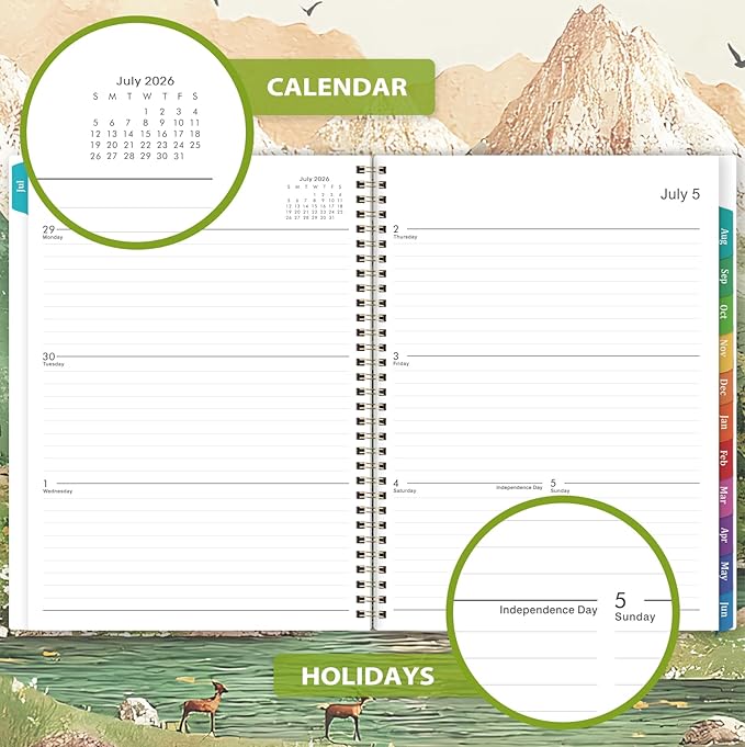 Planner 2026-2027 - Academic Planner 2026-2027 Weekly and Monthly, July 2026 - June 2027, 8.5''x11'', Weekly Monthly Planners with Printed Tabs, Inner Pocket