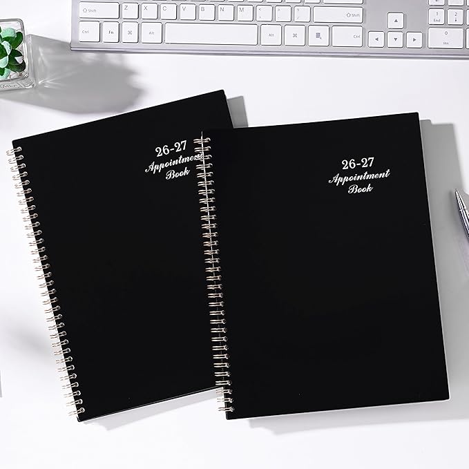 2026-2027 Appointment Book - 2026-2027 Planner, July 2026 - June 2027, 9" x 11", Daily Hourly Planner, Half Hour (30 Mins) Interval, Colorful Monthly Tabs, Lay-Flat, Inner Pocket