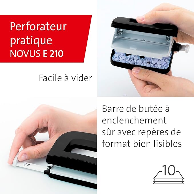 Novus E 15/E 210 Black Stapler Twinset Desk Set Accessory Set