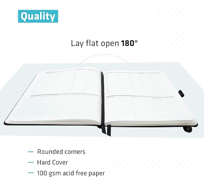Undated Academic Weekly and Monthly Planner by Action Day - Stay Organized, Achieve Goals & Get More Done with a Proven Productivity System, 6x8, Turquoise