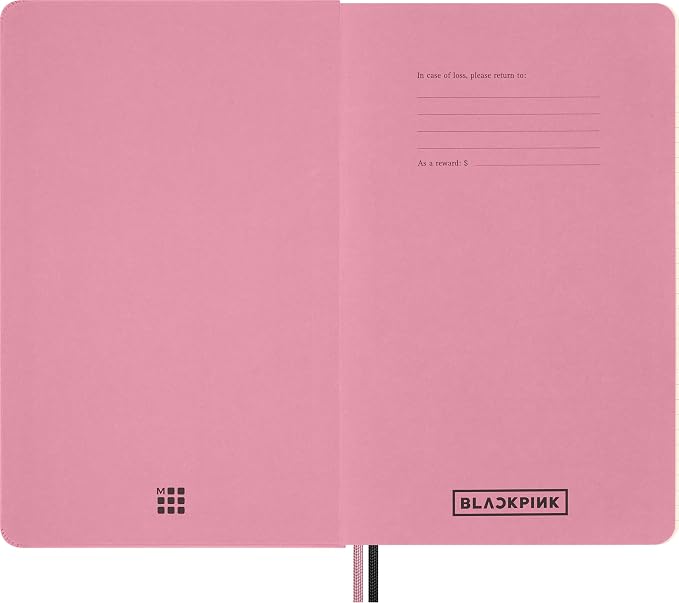 Moleskine x BLACKPINK Limited Edition 18-Month Weekly Planner 2026–2027, Hard Cover, Large (5" x 8.25"), Black & Pink, 208 Pages, Dated July 2026–December 2027