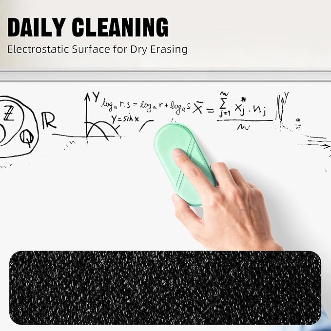 Dry Erase Eraser, Detachable Magnetic White Board Erasers - 2 Pack,Glass Board Glass Whiteboard Eraser for Office and School Supplies (Green)