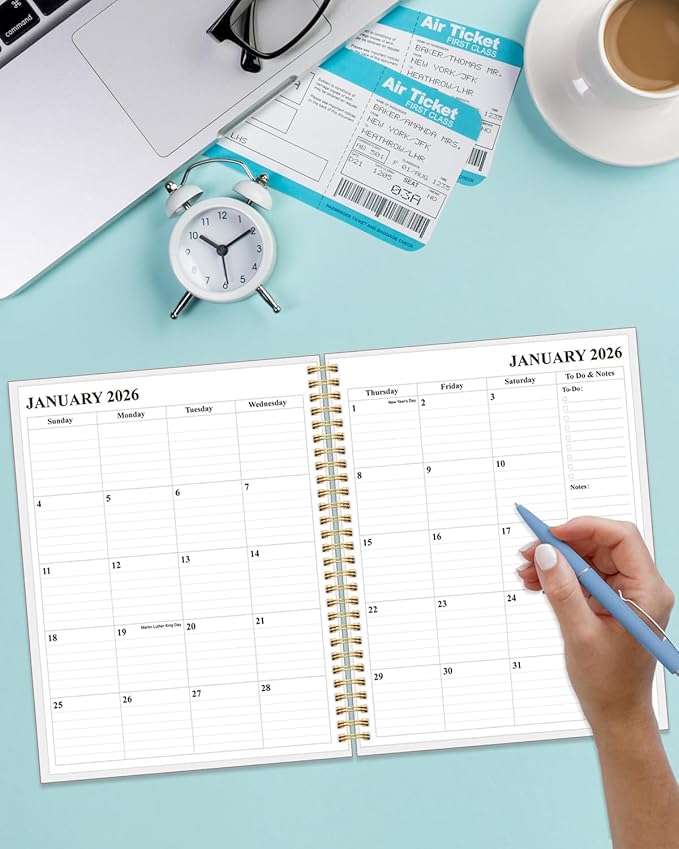 2026-2030 Monthly Planner - 57 Month PLanner Calendar from April 2026 to December 2030, 5 Year Planner 2026-2030 with Flexible Cover, Inner Pocket, Perfect for Home | School | Office, 5.8" x 8.5", Pink