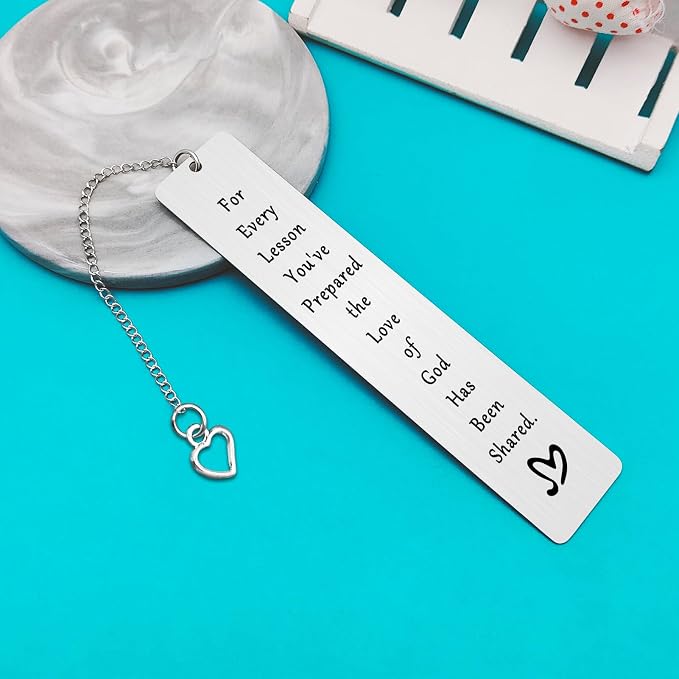 Bookmark Gifts for Sunday School Teacher Bible Teacher Appreciation Gift Religious Teacher Gift Christian Gift for Teacher End of Year Christmas Birthday Thank You Gift for Teacher