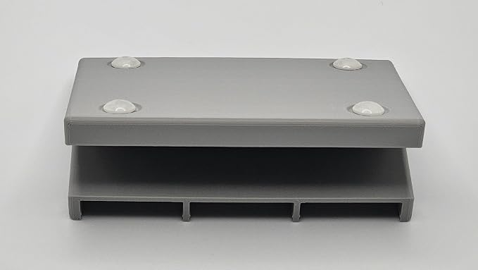 Remote Holder Organizer Pedestal Caddy compatible with Lutron Pico Remotes, Anti-Slip Feet, Holds 3 Remotes, Grey, Indoor Use Only
