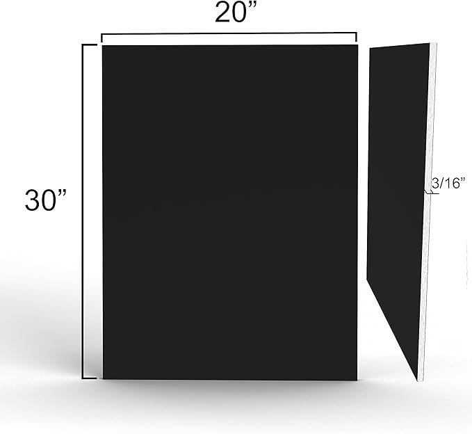 Foam Board, 10 Pack Foam Board 20x30, Black Foam Board, Presentation Foam Board, Acid Free Mounting Board, Foam Core