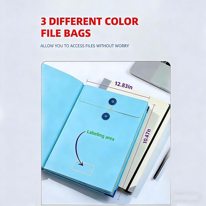The Life Book Document Organizer - Binder for Important Documents, 2026 New Portable Multi-Pocket Filing Folder, for Storing Certificates, Passports, Photos, and Letters (Blue 2in)