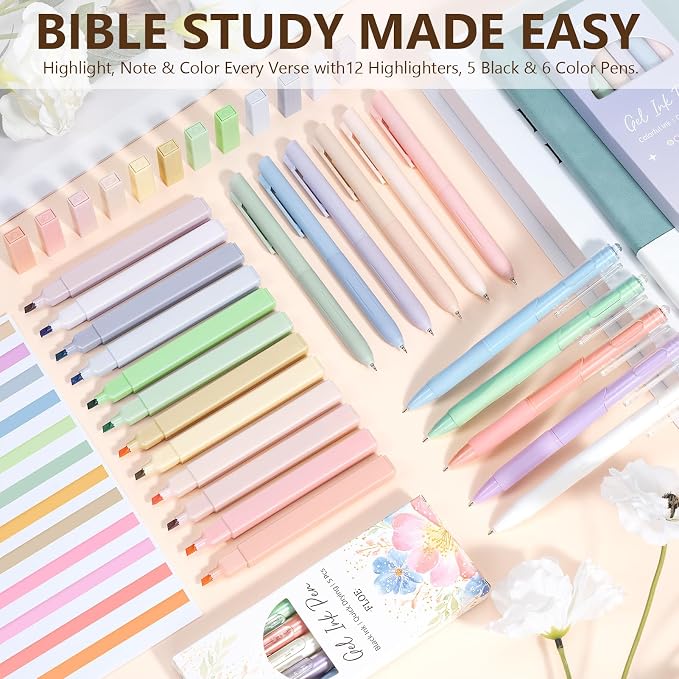 Bible Cover Case for Women Large Bible Bag, Bible Study Supplies Journaling Kit Quilted Church Bag with Handle, Puffer Book Carrying Case w/Tabs Accessories Kit Christmas Christian Gifts for Women Mom