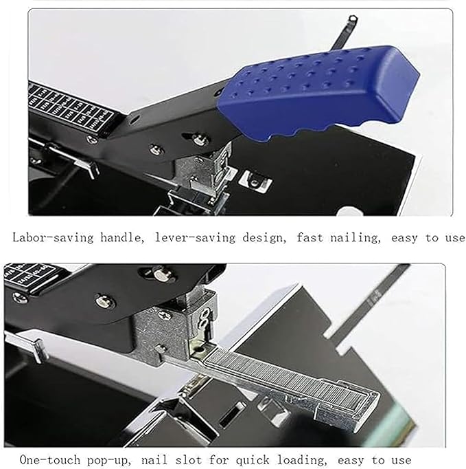 Manual Book Stapler, A3 Booklet Making Machine with Anti-Slip Handle, 60 Sheet Capacity and Adjustable Side Margin