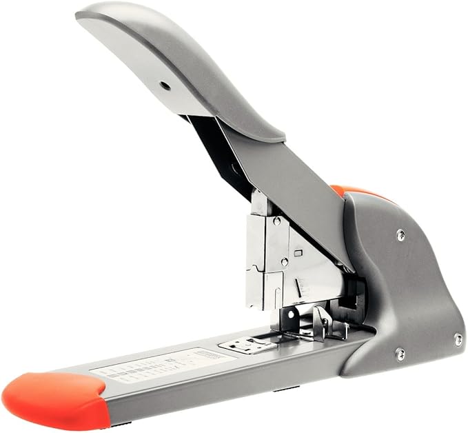 Rapid 23633700 Fashion HD110 Heavy Duty Stapler, Metal Body, Silver/Orange, 210 Sheet Capacity