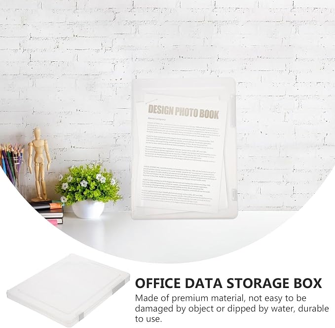 Ciieeo Certificate Case and A4 Document Organizer Large Capacity Craft Paper Storage Box Office File Holder Document Supply Storage for Home and School