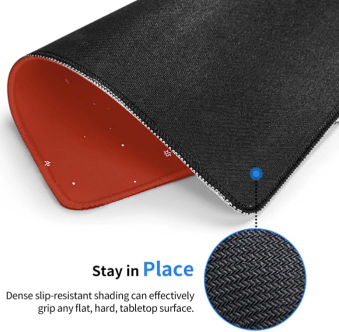 Voltique Mouse Pad Small Desk Mat, Christmas-Style Computer Mousepad with Stitched Edges Non-Slip, Keyboard Mouse Pad for Desktop Office Desk Accessories