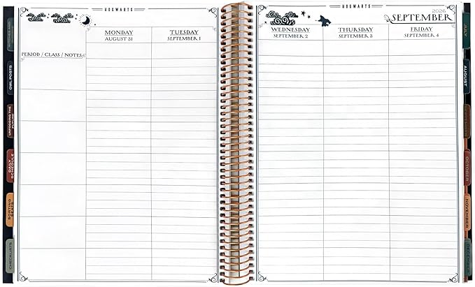 ConQuest Journals 2026-2027 Harry Potter Hogwarts Teacher Planner, July-June Academic Organizer, Monthly & Weekly Calendars, Checklists, Contacts & Student Lists, 11.25'' x 9.5'', Officially Licensed