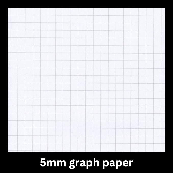 RICCO BELLO Travelers Notebook Refill Inserts, Graph Grid, Kraft Cover, 4.25 x 8.25 inches (Set of 3)