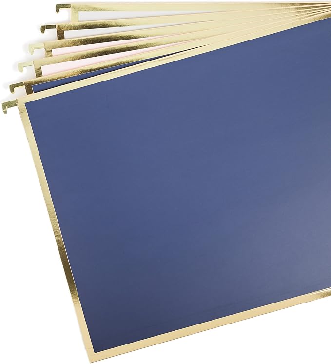 U Brands Fashion Hanging File Folders, Office Supplies, 6 Count (Classic Chic)