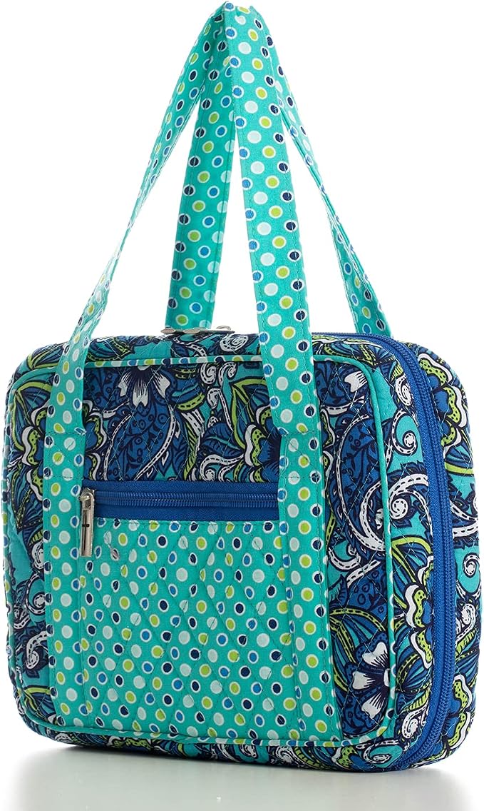 DIWI Quilted Bible Cover Large 10x7x2.75, Blue, Morning Glory