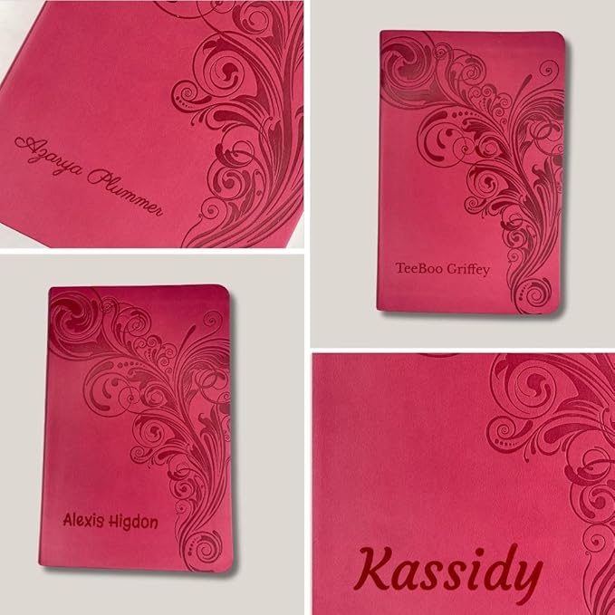 Personalized KJV Reference Bible Faux Leather Large Print Size | Custom with Name | Gift for Christian & Religious Celebrations | Pink