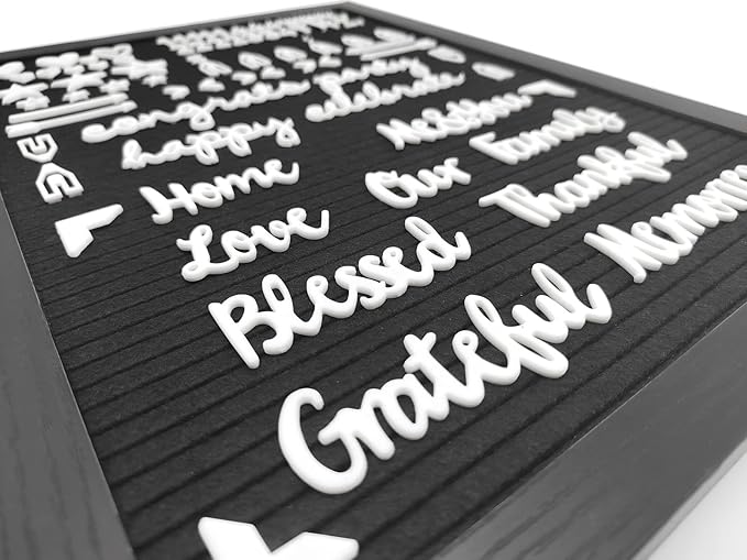 Felt Letter Board Letters Set, Letter Sign Symbol Numbers and Cursive Week and Month Only