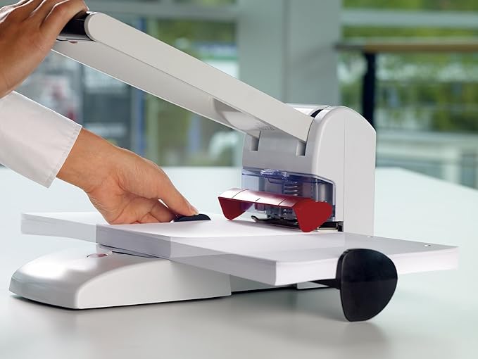 Novus B 2200 200 Sheet Capacity Block Punch and Heavy Duty Hole Punch - Light Grey