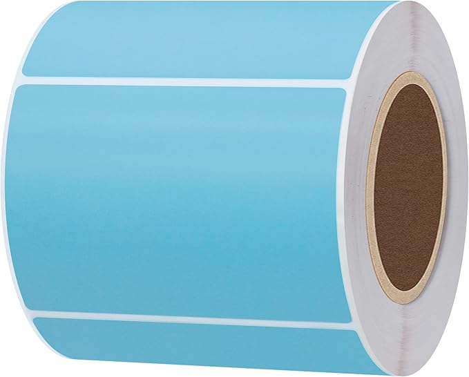 Hybsk 3x2 inch Color Direct Thermal Labels for Shipping, Barcodes, Address, Compatible with Rollo Label Printer & Zebra Desktop Printers (3"x2",Light Blue)