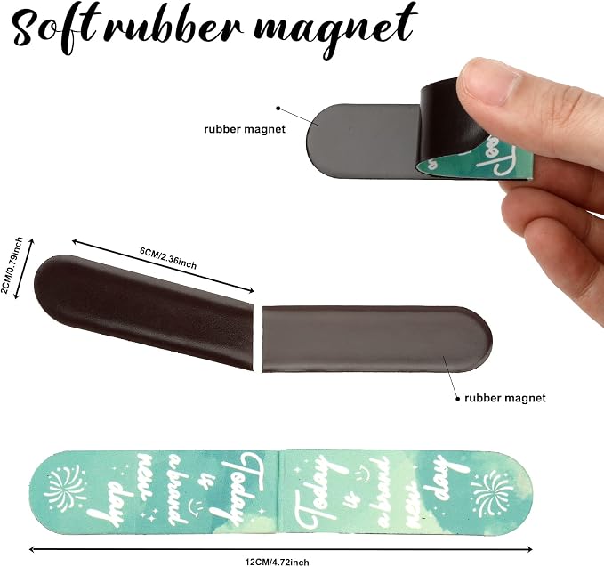 Magnetic Bookmarks, 15PCS Cute Magnets - Graduation Inspirational Bookmark Clips for Women, Men, Kids & Teachers (Style-1)