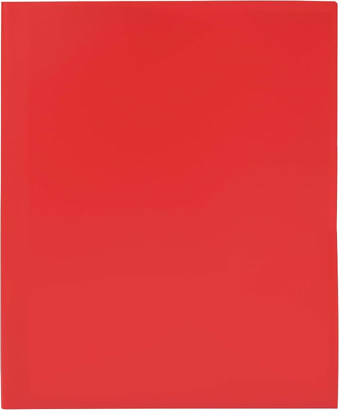 Mintra Office Poly Pocket Folders (Red, 8pk)