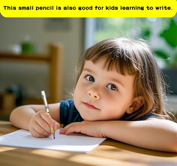 Adhere 12pcs Golf Pencils with eraser Hexagon gold with clips Graphite 2B for Golf Event Scoring,Wedding,Company Meetings,Pew, Pocket(z-Gold pencil+ pencil clip)