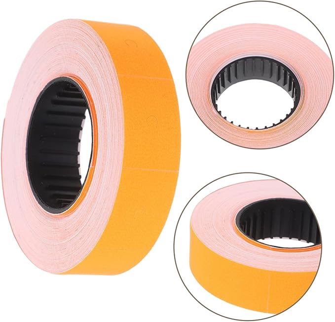 10rolls Price Labels Orange Price Marker Stickers for Retail Tagging Easy to Apply Print Quality Labels Per Roll Multipurpose Labeller Accessories