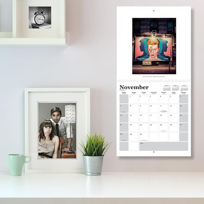 The Art of Rock & Roll- 2026 Wall Calendar 12”x12”- Legends of Rock History Depicted on Concert Ads, Album Covers-FSC Certified Cardstock Paper-Monthly Organizer for Home, School and Office