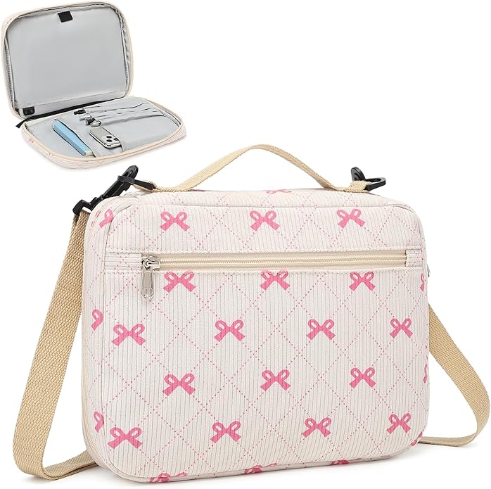 Bible Cover Case for Women Large Bible Cover for Girls Bible Study Supplies Accessories with Handle and Shoulder Strap | Durable