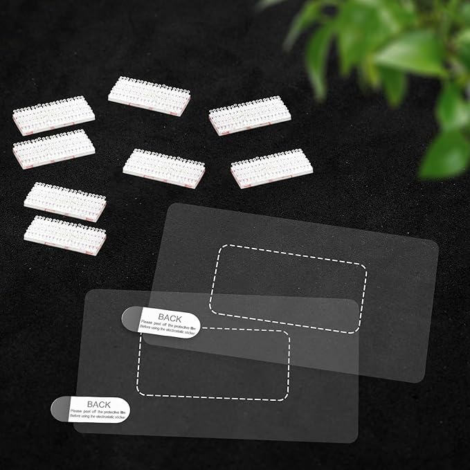 EZ Pass Tag Mounting Kit, Including 2pcs Static Films and 8pcs Dual-Lock Adhesive Tape Strips (4 Sets) Reclosable Fastener Transponder Strips Holder for Cars, Easy to Install Swap Transponder Mount