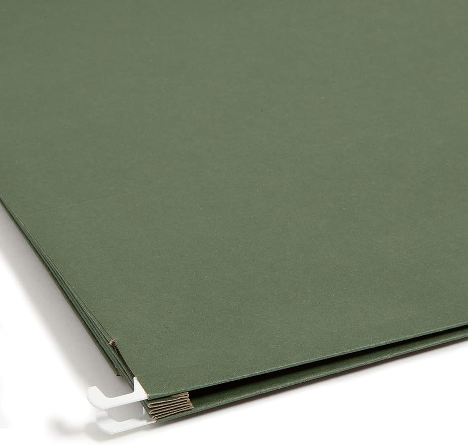 Smead Hanging File Pocket with Full-Height Gusset, 3-1/2" Expansion, Legal Size, Standard Green, 10 Per Box