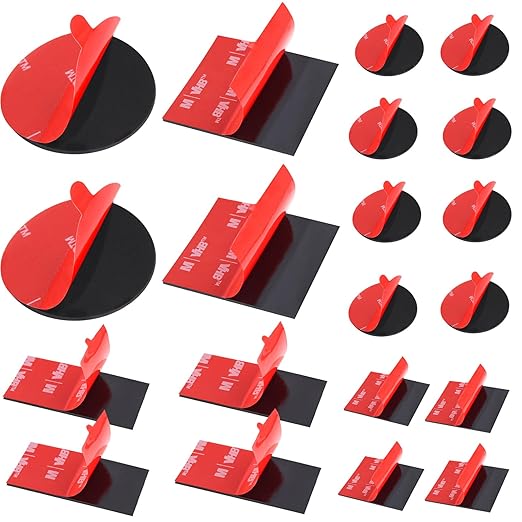 Navona 20 Pack Heavy Duty Double Sided Mounting Tape – VHB 5952 Foam Tape, 1 Inch & 2 Inch, Square Rectangle & Round Shapes, Waterproof, Heat Resistant, for Car & Home Decor