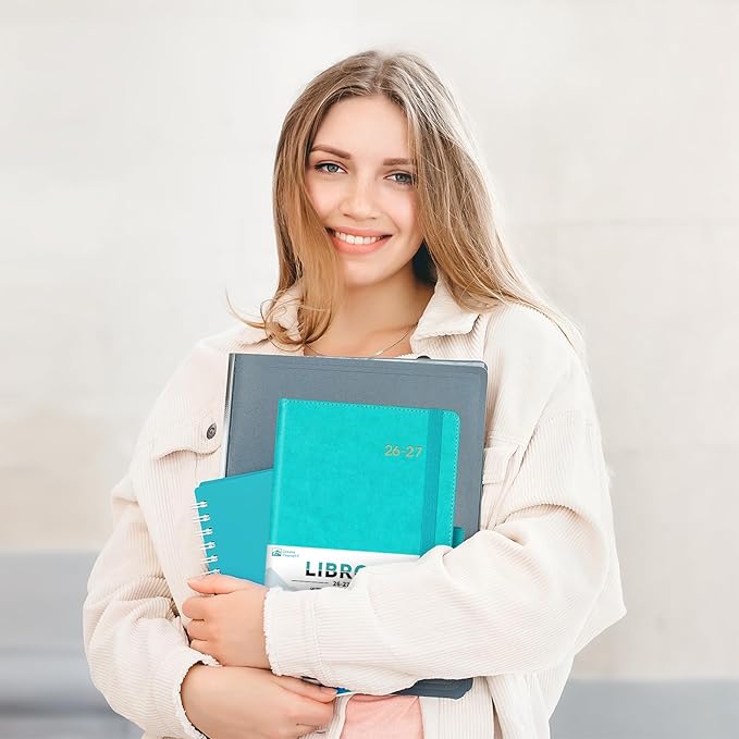 2026-2027 Planner - Academic Planner 2026-2027 Weekly Monthly Planner, July 2026 - June 2027, 5.7'' x 8.4'', Thick Paper, Leather Cover, Pen Holder, Back Pocket, Perfect Daily Organizer - Green