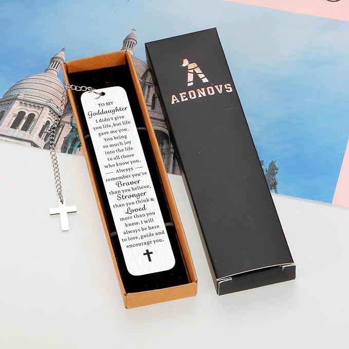 Goddaughter Gifts from Godmother, Goddaughter Bookmark, Daughter Birthday Gift, Baptism Gifts from Godparents, God Daughter Godchild Child of God Easter Basket Stuffers