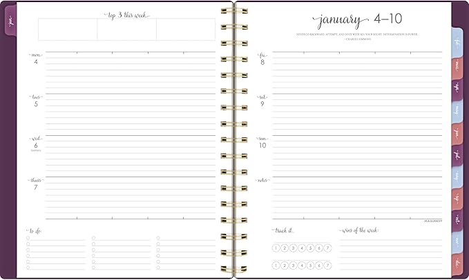 AT-A-GLANCE 2027 Planner, Weekly & Monthly, 13-Month Jan-Jan, 7" x 8.75", Harmony, Mulberry (1099-805-18-27)