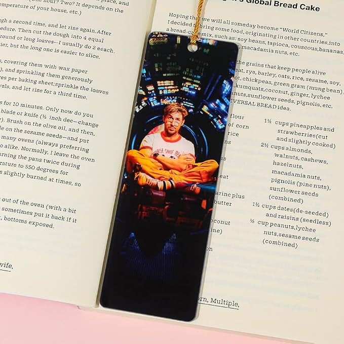 Project Hail Mary Bookmark Set, 3-Pack Novel & Movie IP Merchandise, Ryland Grace & Rocky Jazz Hands Bookmarks with Acrylic Tassels, Sci-Fi Fan Gift for Book Lovers, Students & Andy Weir Fans