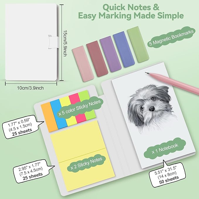 DazSpirit 61 PCS Aesthetic School Supplies with Cute Pencil Case, Pastel No Bleed Highlighters, Gel & Erasable Pens, Mechanical Pencils, Refills, Complete Essentials Stationery Kit for Students, Green