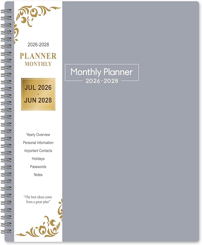 Monthly Planner 2026-2028 - 2 Year Planner from July 2026 to June 2028, 8.5'' x 11'', 2026-2027 Monthly Planner with Monthly Tabs, Pocket