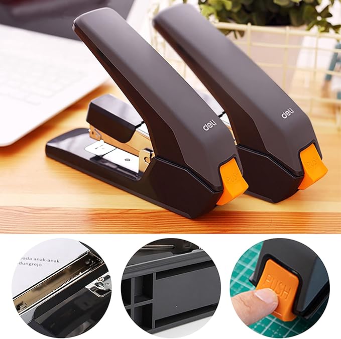Heavy Duty Staplers Office, Effortless Ergonomic Design Stapler, 60 Sheet Capacity(Deli0465)