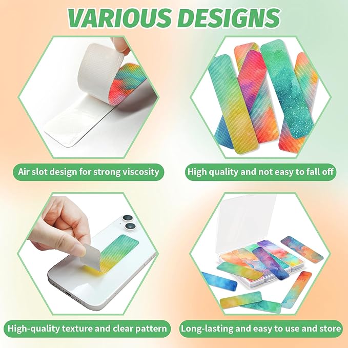 48 Pieces Calm Anxiety Sensory Stickers - Sensory Strips Different Textures with Storage Box for Office - Adult & Teen Stress and Fidget Relief Stickers (Cloud Style)