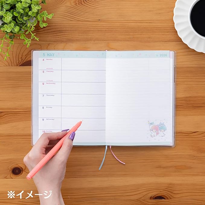Sanrio 623326 B6 Diary (Horizontal Ruled Type) 2026 Snoopy Paper Starts October Notebook Planner Schedule Notebook