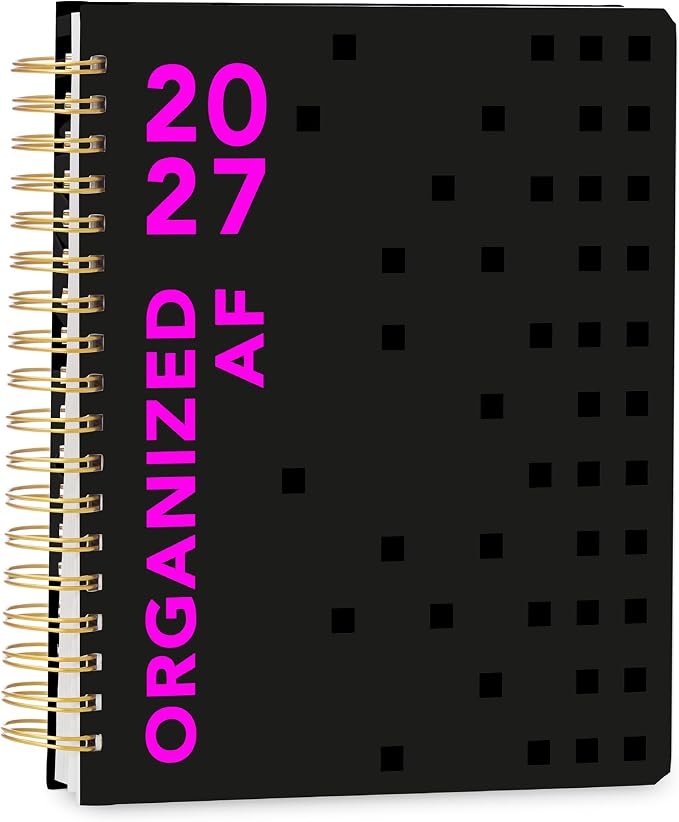 High Note 2027 Planner, 17-Month Weekly & Monthly Hardcover Planner: August 2026 to December 2027, 9" x 10", Organized AF with Notes, Lists & Reference Pages + Sticker Sheet