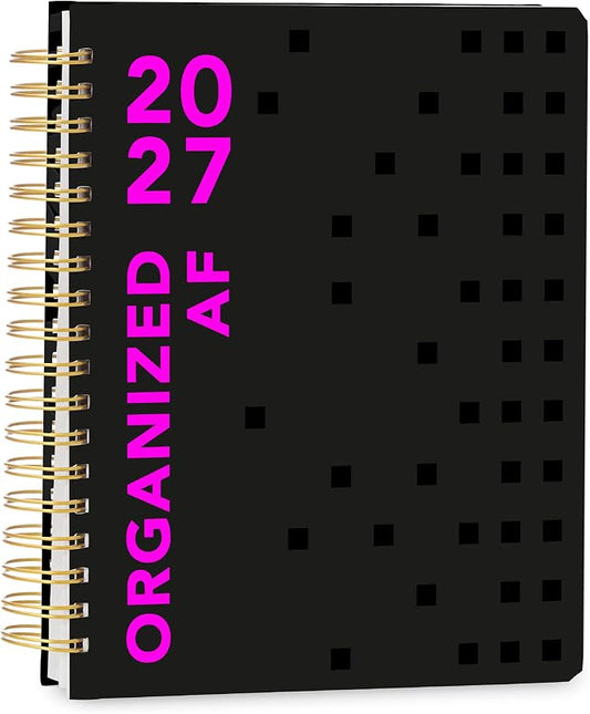 High Note 2027 Planner, 17-Month Weekly & Monthly Hardcover Planner: August 2026 to December 2027, 9" x 10", Organized AF with Notes, Lists & Reference Pages + Sticker Sheet