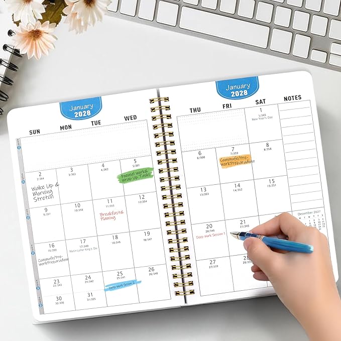 2026-2030 Monthly Planner - 5 Years Monthly Planner with Calendar from Jan 2026 to Dec 2030, 60 Months Schedule Organizer, A5 Size Spiral Bound Notepad Planners with to Do List