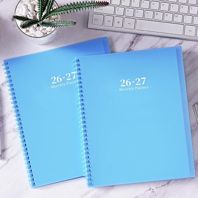 Monthly Planner 2026-2027 - Planner/Calendar 2026-2027, Jul 2026 - DEC 2027, Monthly Planners with Colorful Tabs, Planners for Daily Organizing - Waterproof Cover (8" x10", Notes Pages, Light Blue)