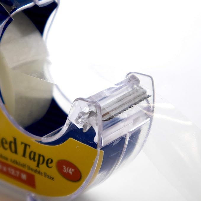 Bazic Double Sided Permanent Tape 3/4" X 500" w/ Dispenser
