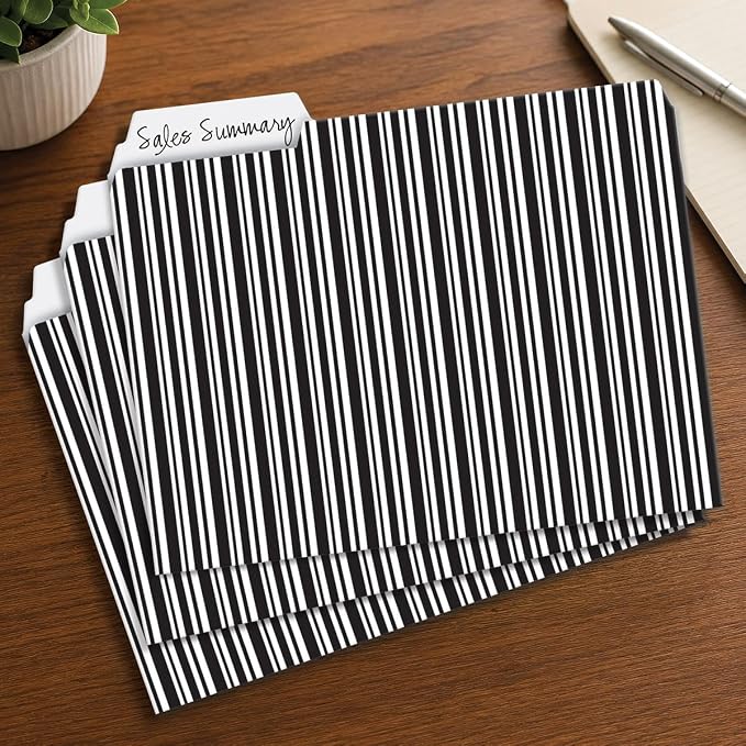 Current Elegant Black File Folders Value Pack - Bulk Set of 24, 6 Pretty Decorative Designs, 1/3 Cut Tabs, Heavy-Duty Paper Stock, Office Supplies for Home & Work, 9-½” x 11-¾” Letter Size