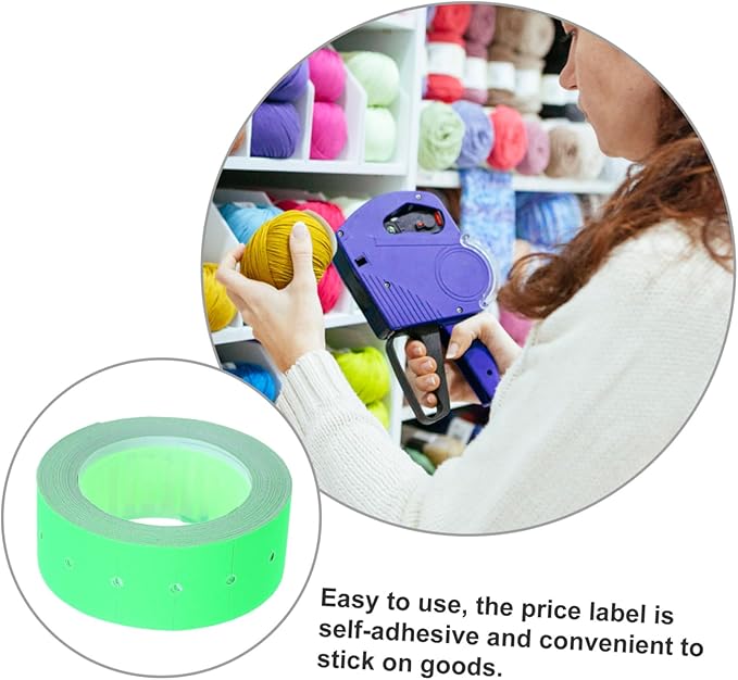 5000pcs Price Tag Sticker Paper for Retail Pricing Fluorescent Self-Adhesive Market Price Labels Printing Fast Drying Ink for Home Office Business